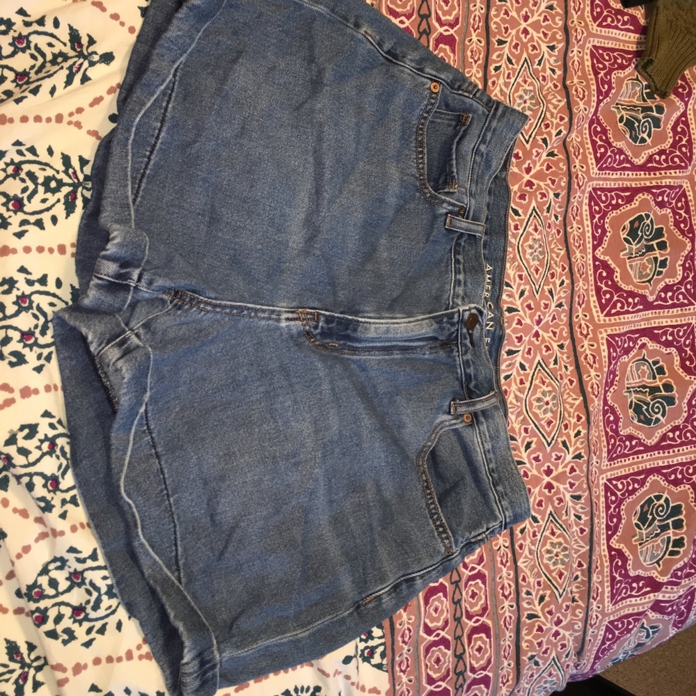 Rolled Cuff Denim Shorts
